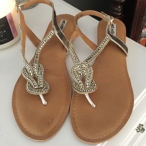 Francesca’s gold sandals size 9